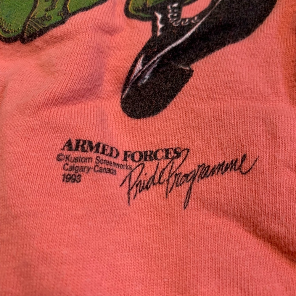 RARE Vtg 1993 Canadian Airborne Regiment "AIRBORNE!" Pride Programme Hanes M - Picture 2 of 8